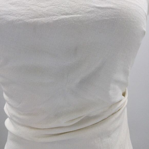 LULU'S XS Poised in Positano White One-Shoulder Asymmetrical Midi Dress NEW B50 - Picture 4 of 8